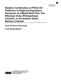 Relative Contribution of POCS Oil Platforms to Regional Population