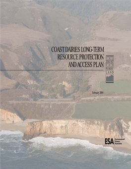 Coast Dairies Long Term Resource Protection and Access Plan