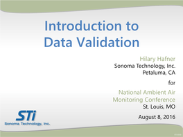 Introduction to Data Validation (PDF)