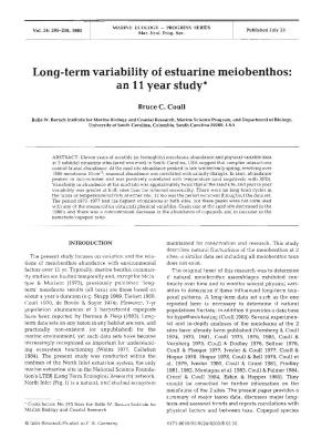 Long-Term Variability of Estuarine Meiobenthos: an 11 Year Study*