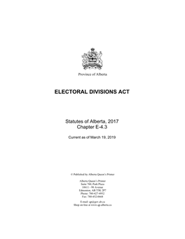 Electoral Divisions Act