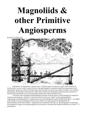 C3 Primitive Angiosperms