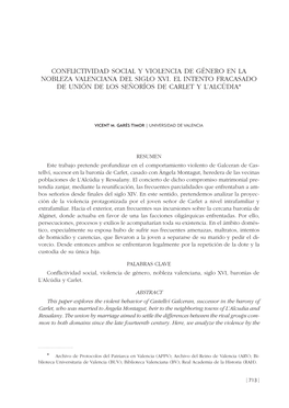 53. Conflictividad Social Y Violencia De Género En La Nobleza Valenciana