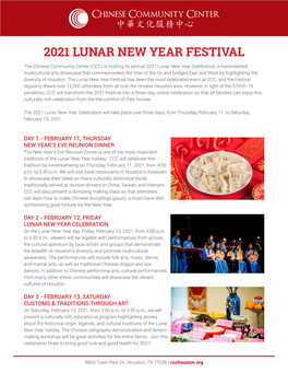 2021 Lunar New Year Festival