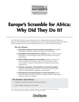 Europe's Scramble for Africa: Why Did They Do