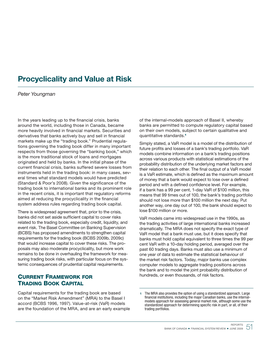Procyclicality and Value at Risk