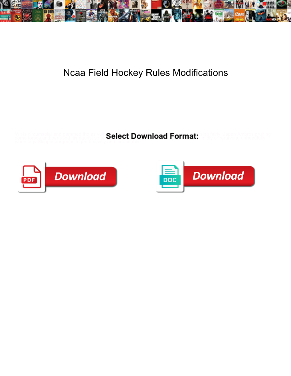 Ncaa Field Hockey Rules Modifications