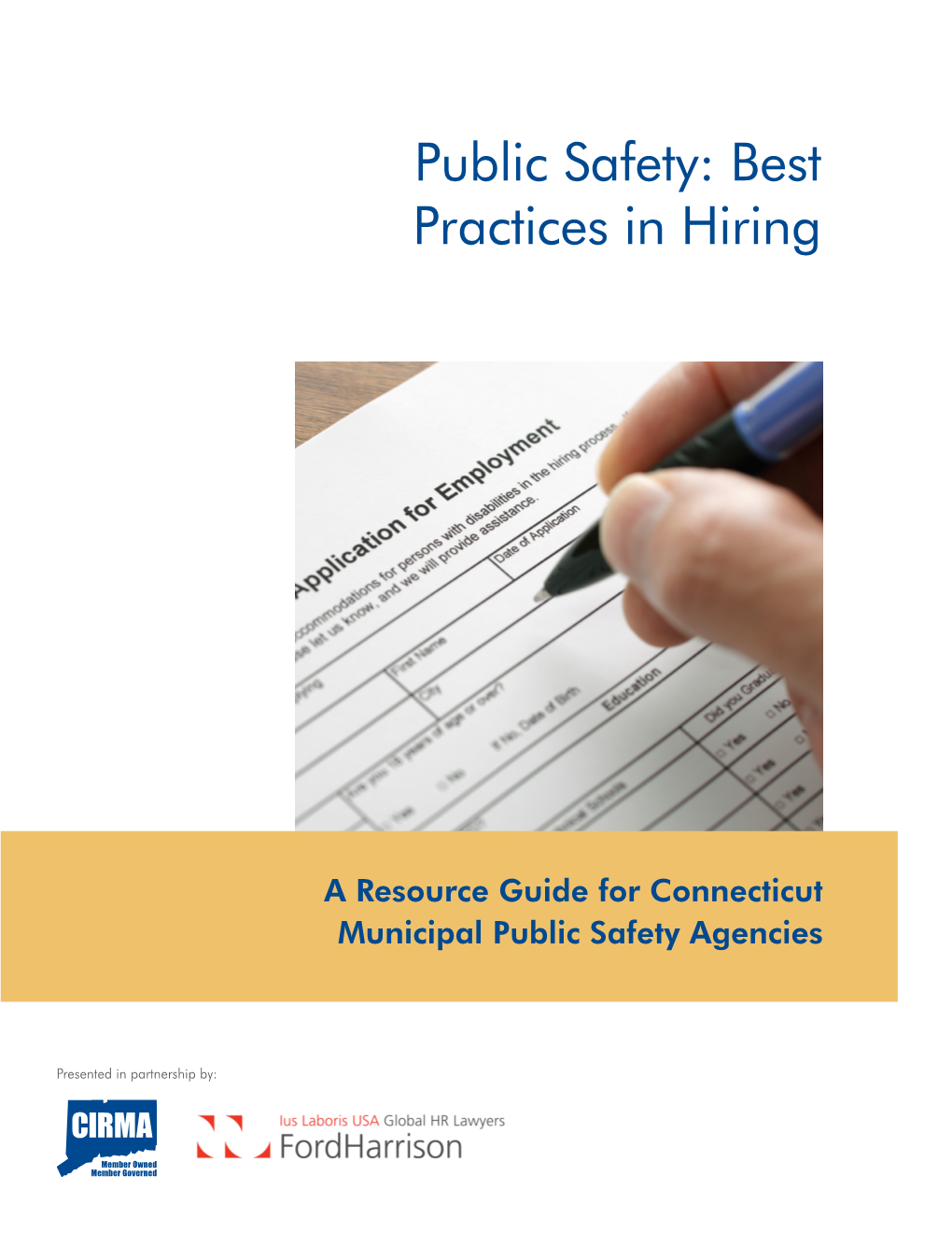 Public Safety: Best Practices in Hiring