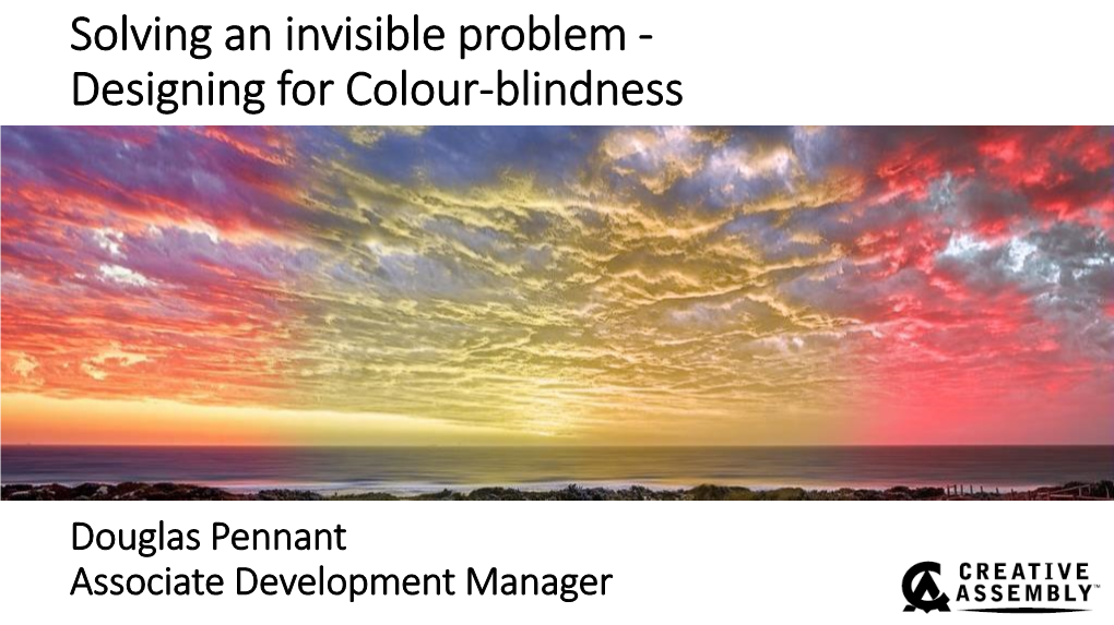 Supporting Colour-Blindness in a First-Person Game