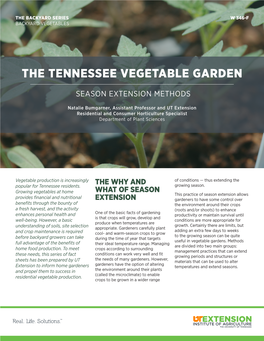 The Tennessee Vegetable Garden: Season Extension Methods