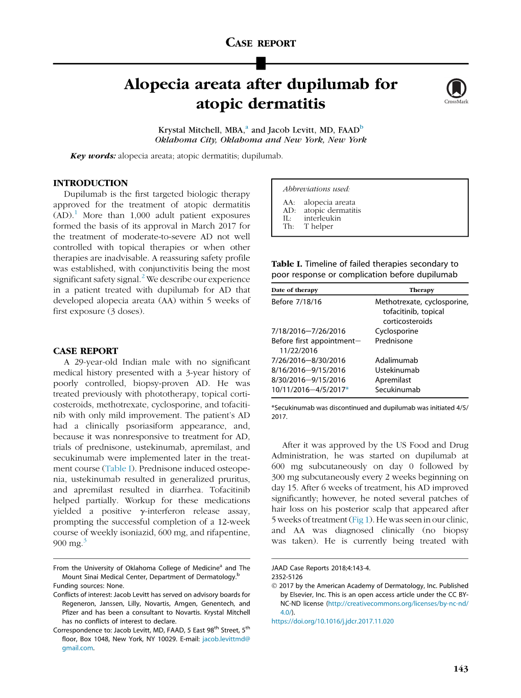 Alopecia Areata After Dupilumab for Atopic Dermatitis