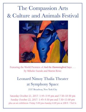 The Compassion Arts & Culture and Animals Festival