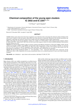 Chemical Composition of the Young Open Clusters IC 2602 and IC 2391�,