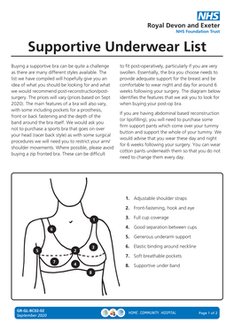 Supportive Underwear List