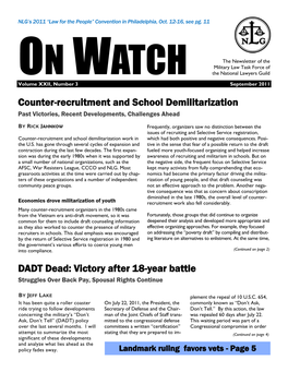 DADT Dead: Victory After 18-Year Battle Counter-Recruitment And