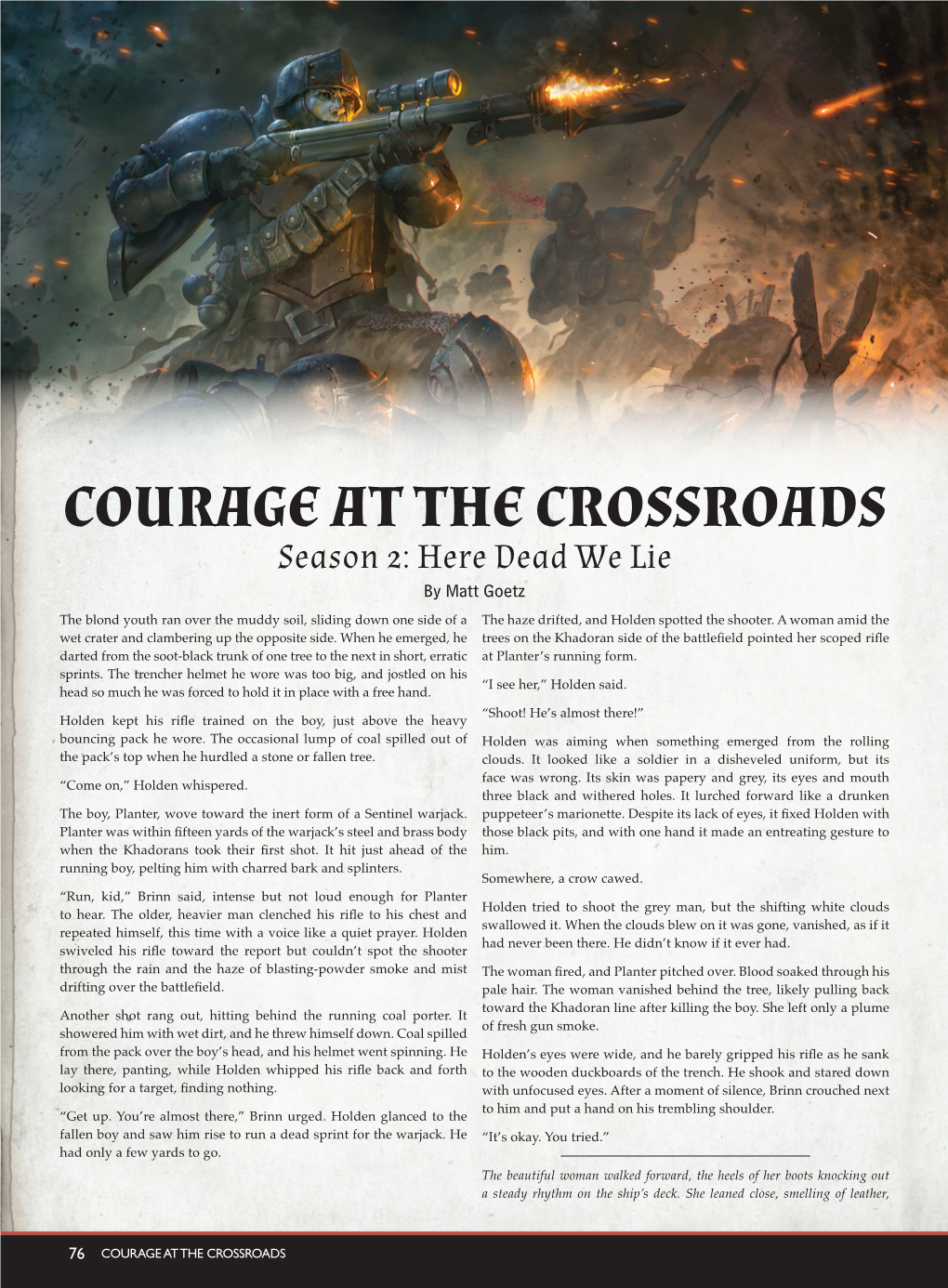 Crossroads of Courage Season Two Fiction