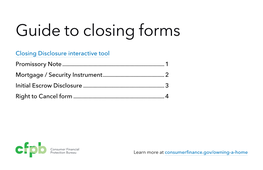 Mortgage Closing Forms