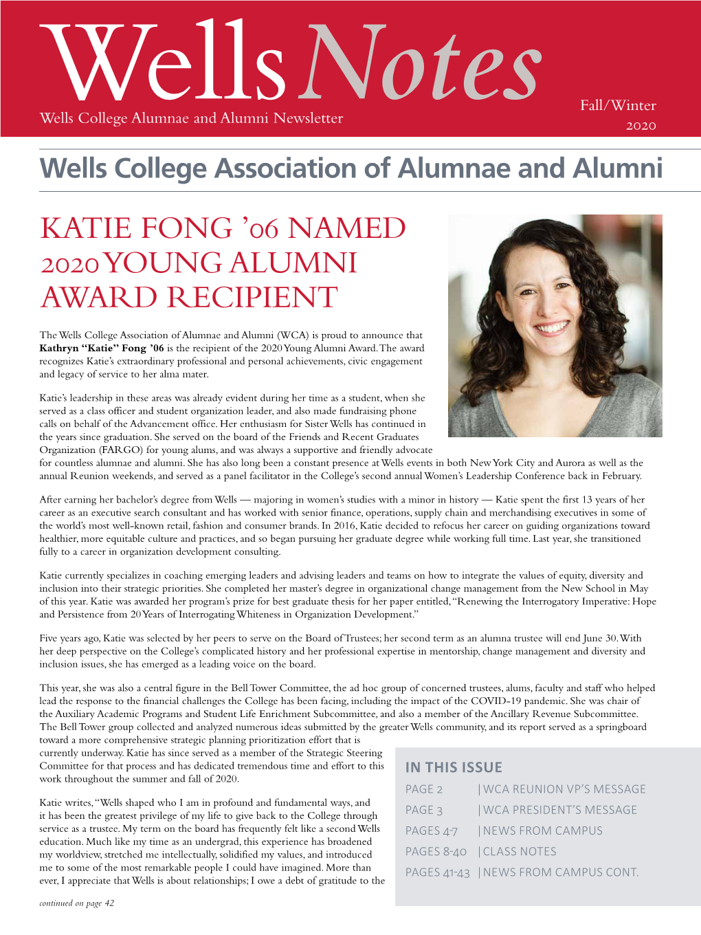 Katie Fong ’06 Named 2020 Young Alumni Award Recipient