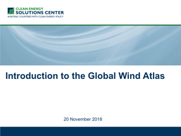 Introduction to the Global Wind Atlas
