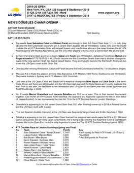 Men's Doubles Championship