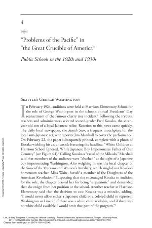 Problems of the Pacific” in “The Great Crucible of America”