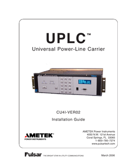 UPLC™ Universal Power-Line Carrier