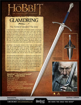 Glamdring™: the Sword of Gandalf™ the Grey Item# UC2942