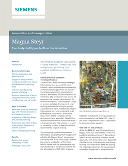 Magna Steyr Case Study