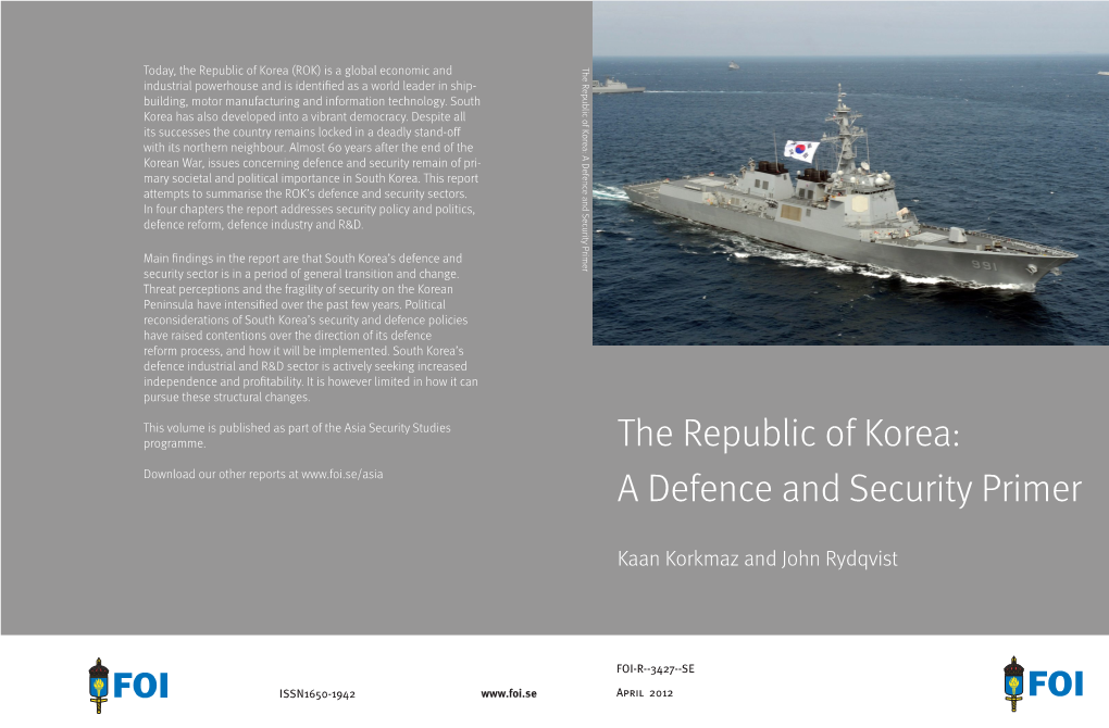 The Republic of Korea: a Defence and Security Primer