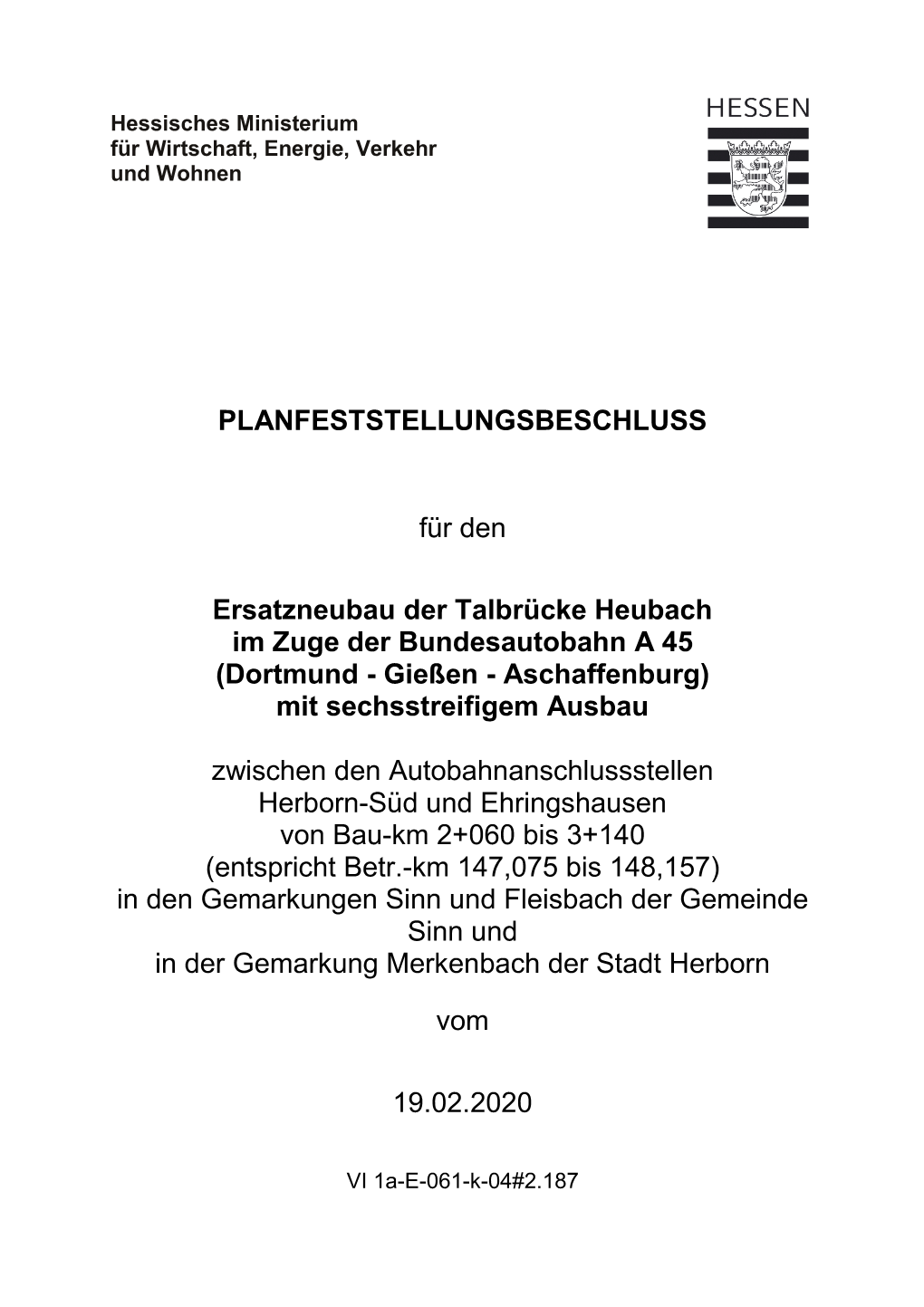 Planfeststellungsbesch