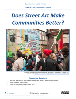 Does Street Art Make Communities Better?