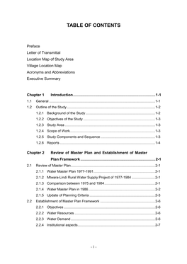 The Study on Water Supply and Sanitation Lindi and Mtwara