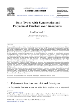 Data Types with Symmetries and Polynomial Functors Over Groupoids