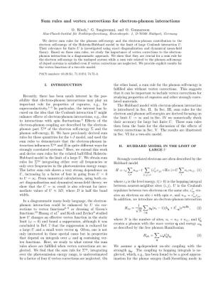 Sum Rules and Vertex Corrections for Electron-Phonon Interactions