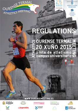 REGULATIONS OURENSE TERMAL MEETING 20 XUNO 2015 Pista De Atletismo