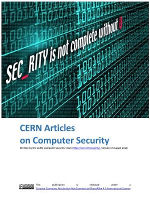 CERN Articles on Computer Security Written by the CERN Computer Security Team (