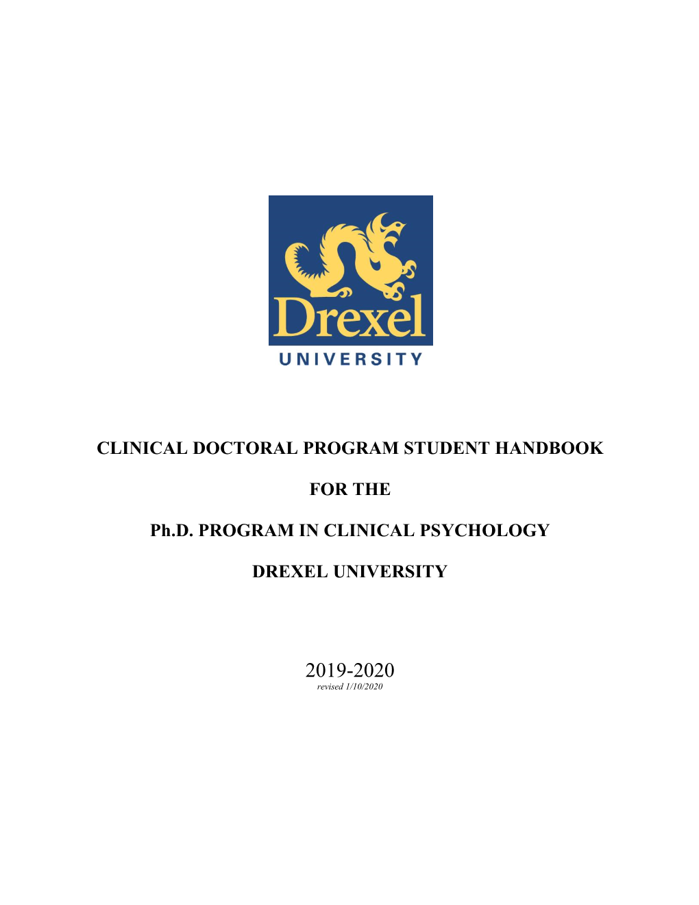 Clinical Doctoral Program Student Handbook for The