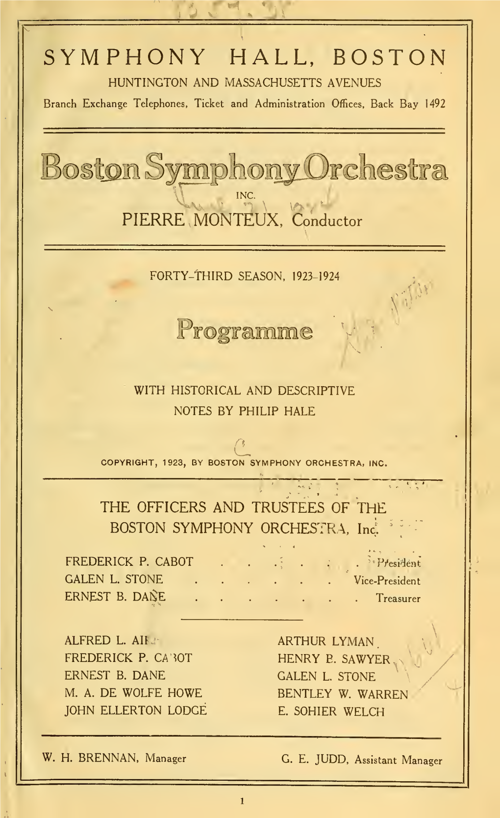 Symphony Hall, Boston Huntington and Massachusetts Avenues