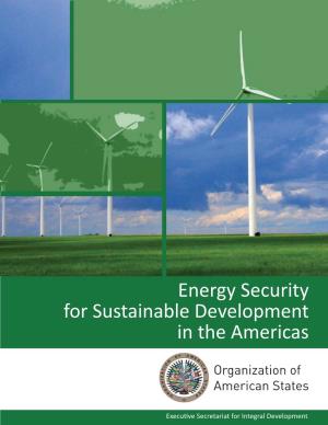 Energy Security for Sustainable Development in the Americas