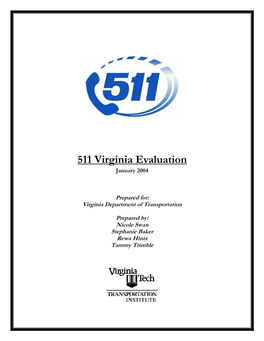 511 Virginia Evaluation January 2004