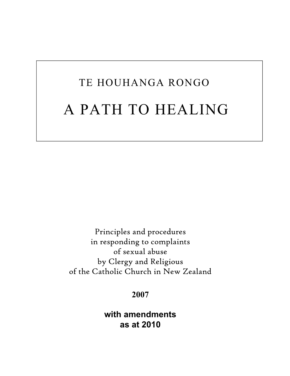 Te Houhanga Rongo