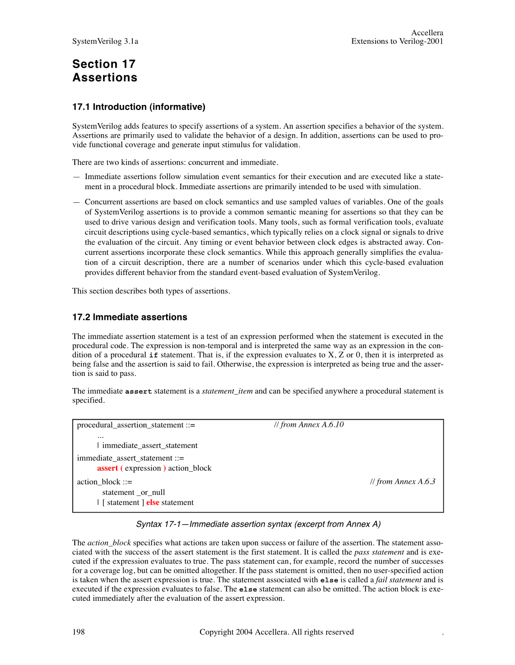 Systemverilog 3.1A Language Reference Manual