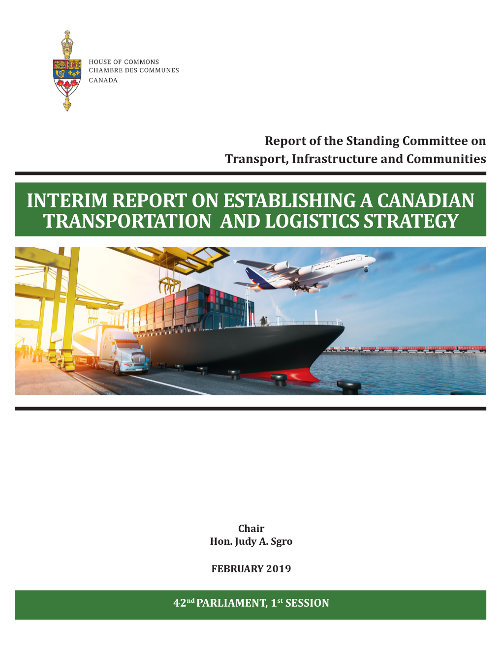 Interim Report on Establishing a Canadian Transportation and Logistics Strategy