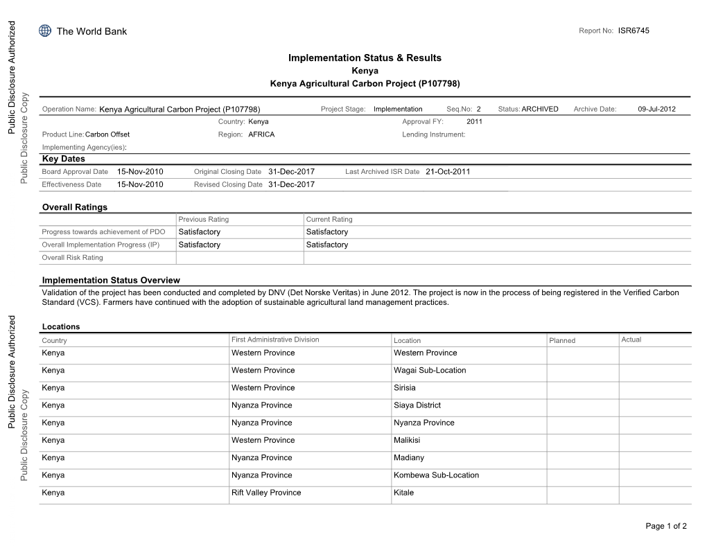 World Bank Document