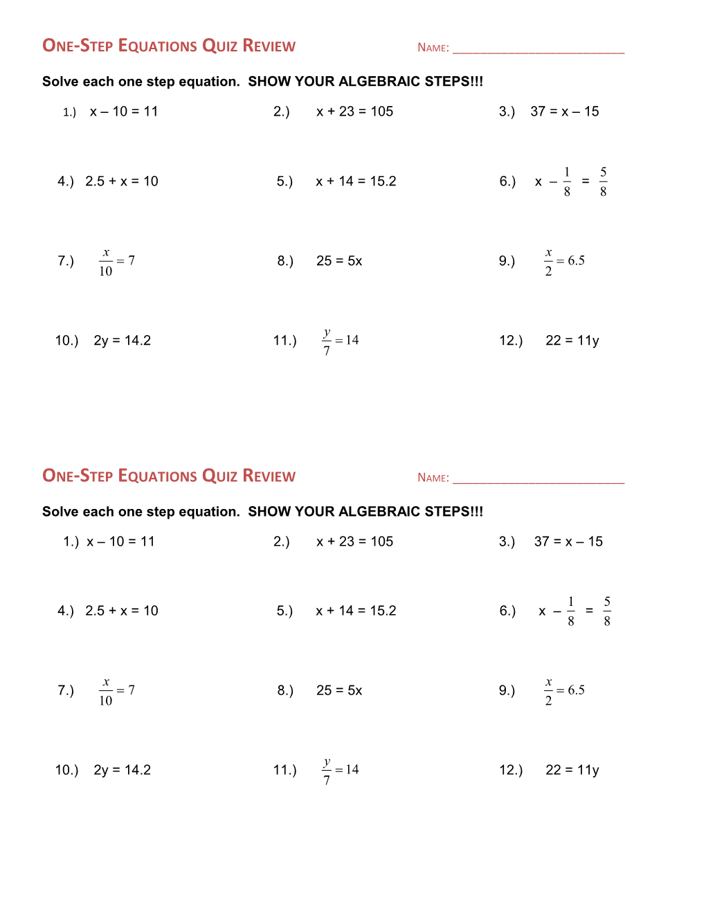 Core Curriculum Subject