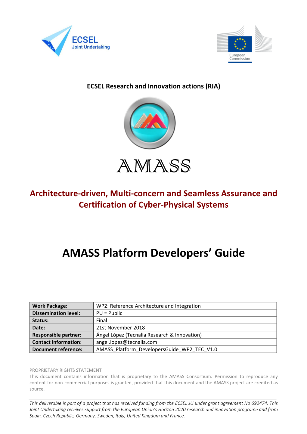 AMASS Platform Developers' Guide