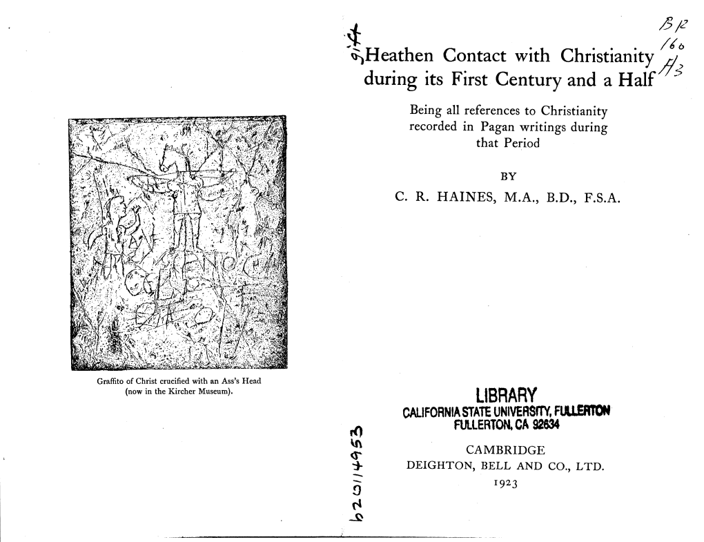 Heathen Contact with Christianity