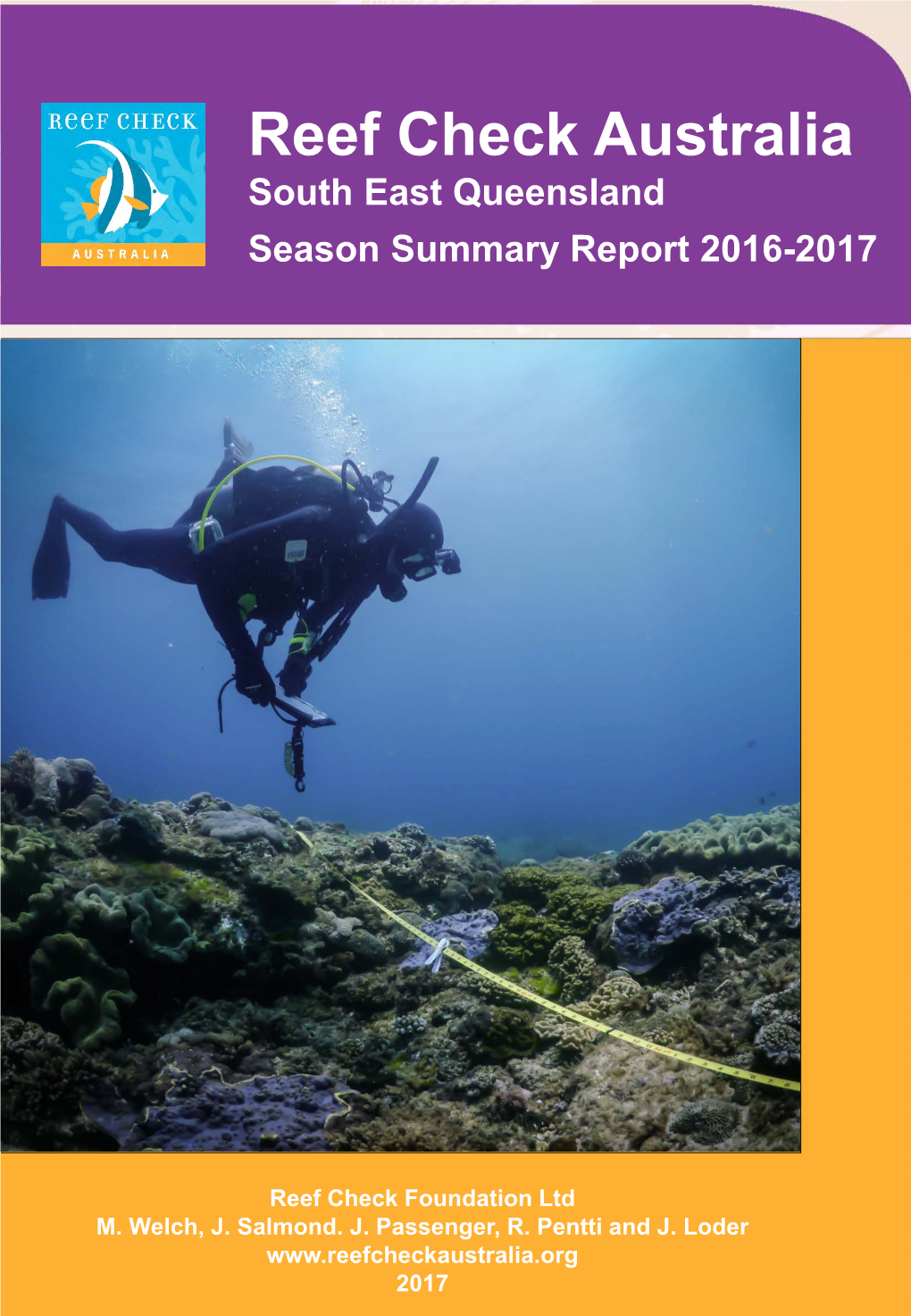 Reef Check Australia South East Queensland Season Summary Report 2016-2017