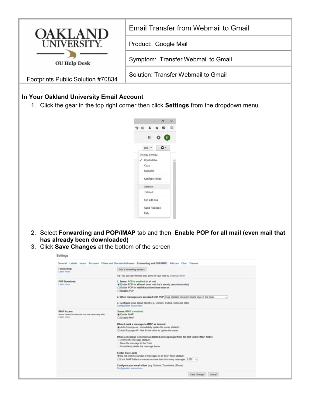 Email Transfer from Webmail to Gmail