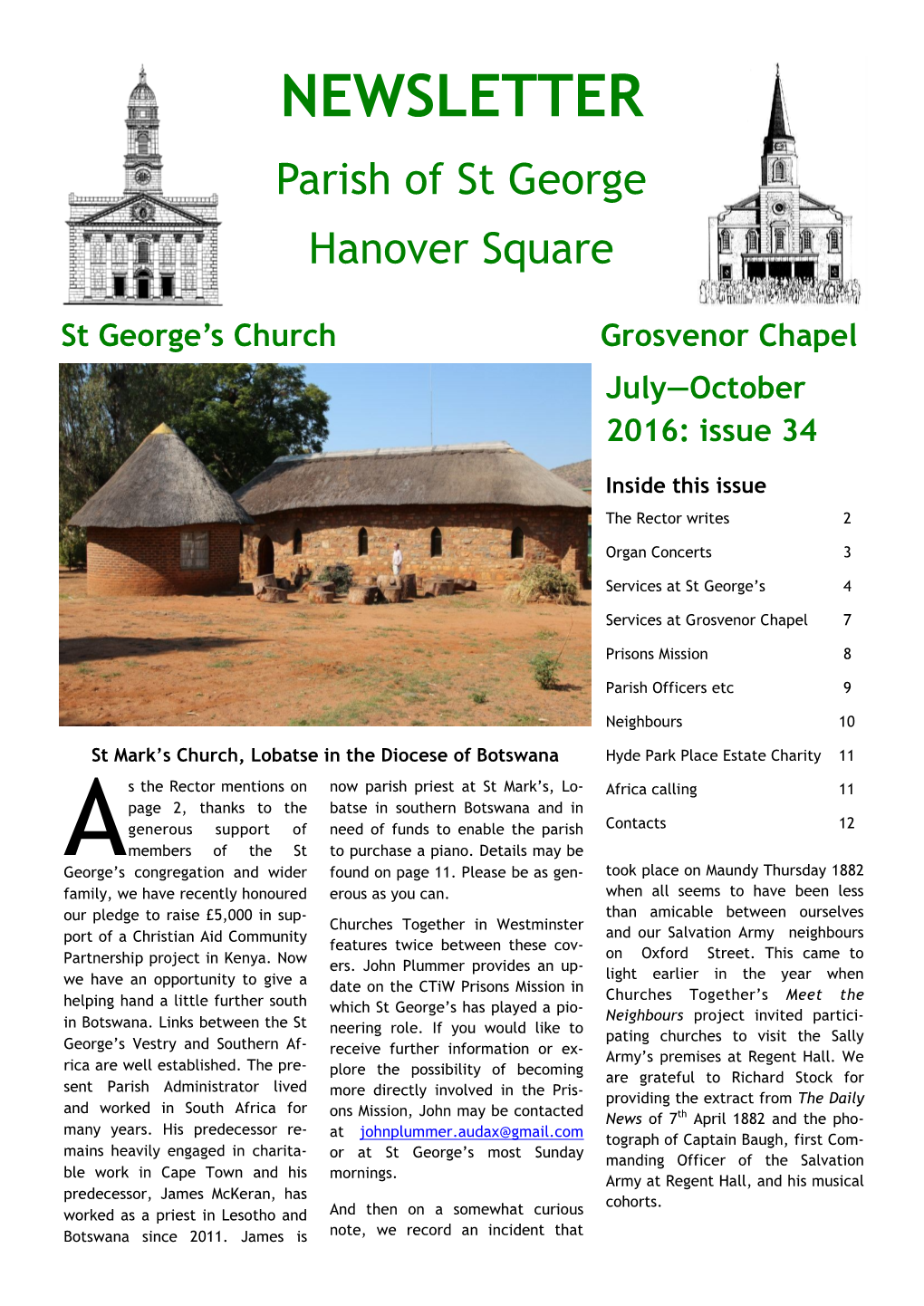 NEWSLETTER Parish of St George Hanover Square